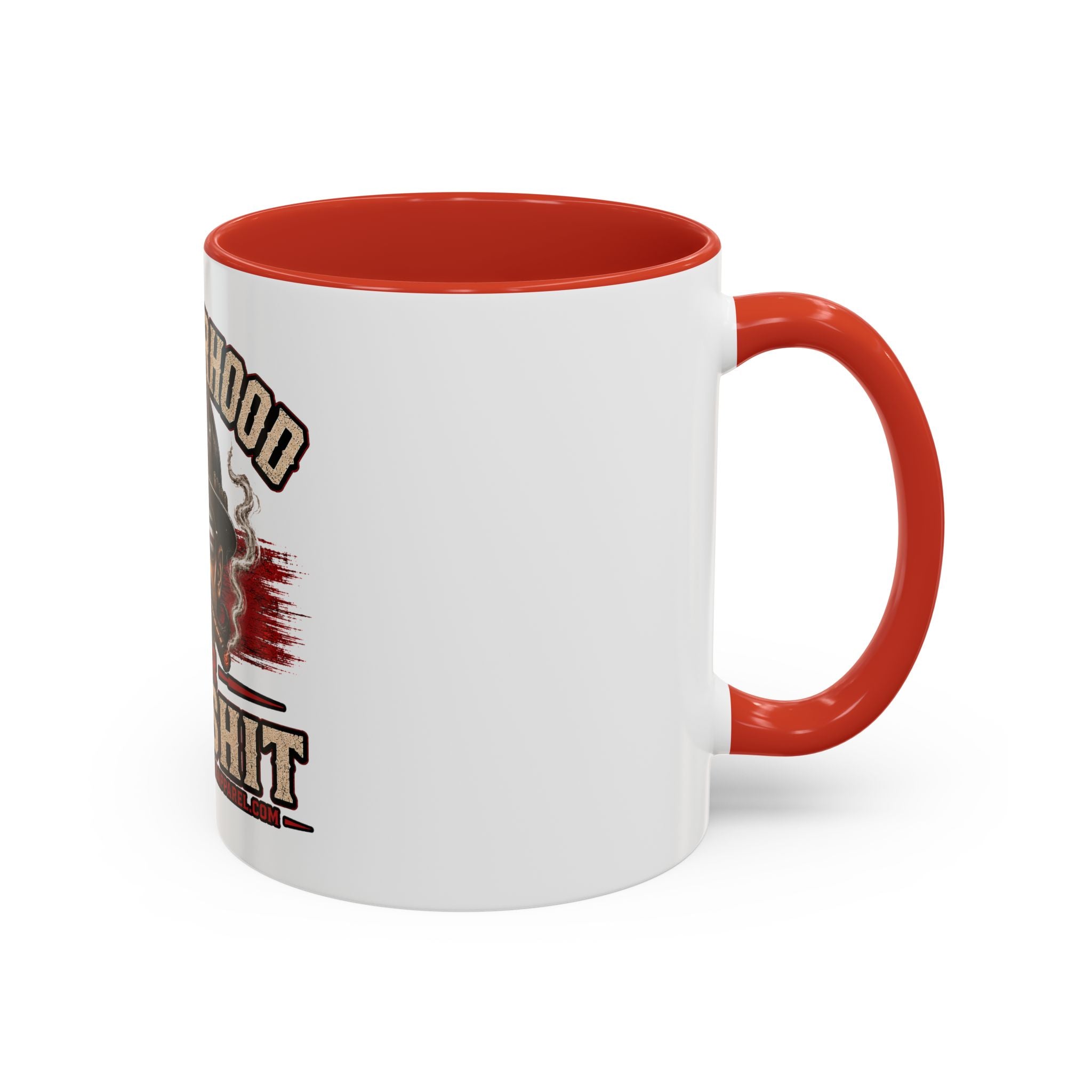 Brotherhood Over Bullshit Coffee Mug — Patriotic Firefighter Helmet Design