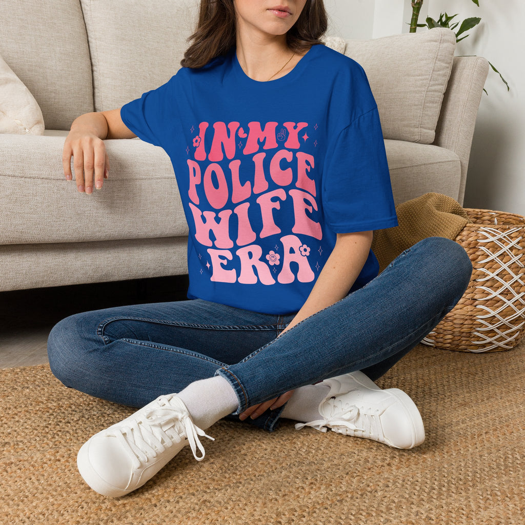 In My Police Wife Era T-Shirt — Retro Pink Feminine Graphic Tee