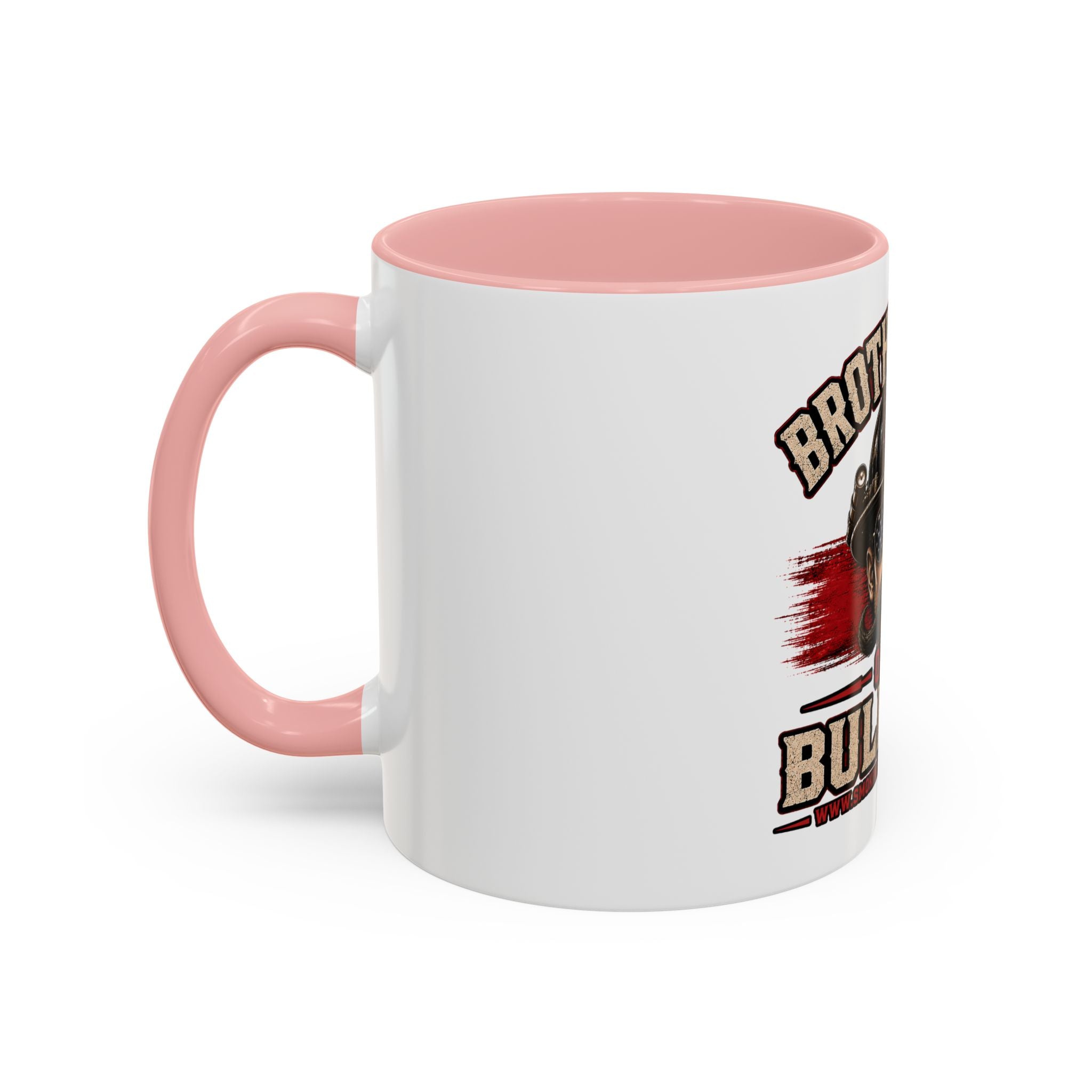 Brotherhood Over Bullshit Coffee Mug — Patriotic Firefighter Helmet Design