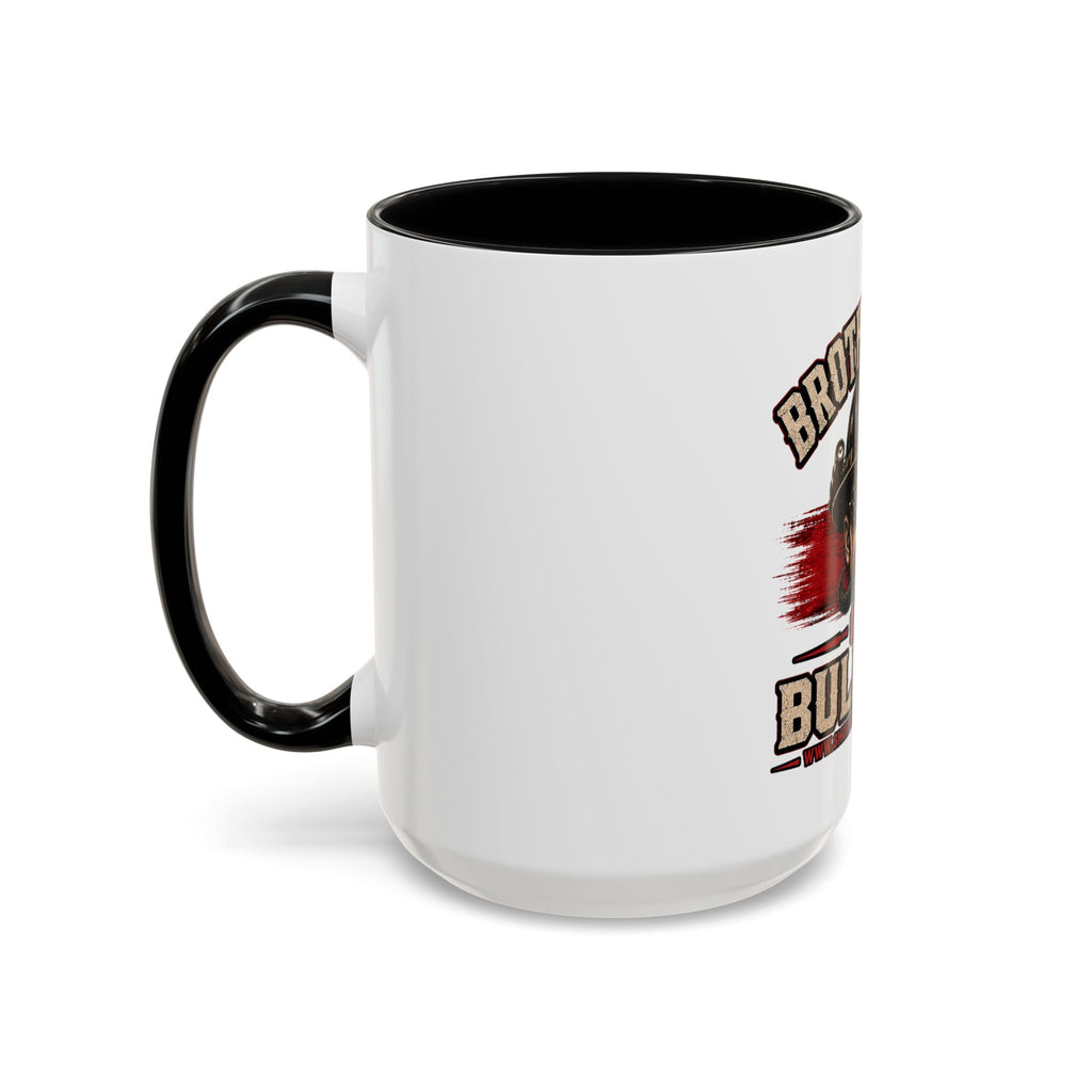 Brotherhood Over Bullshit Coffee Mug — Patriotic Firefighter Helmet Design