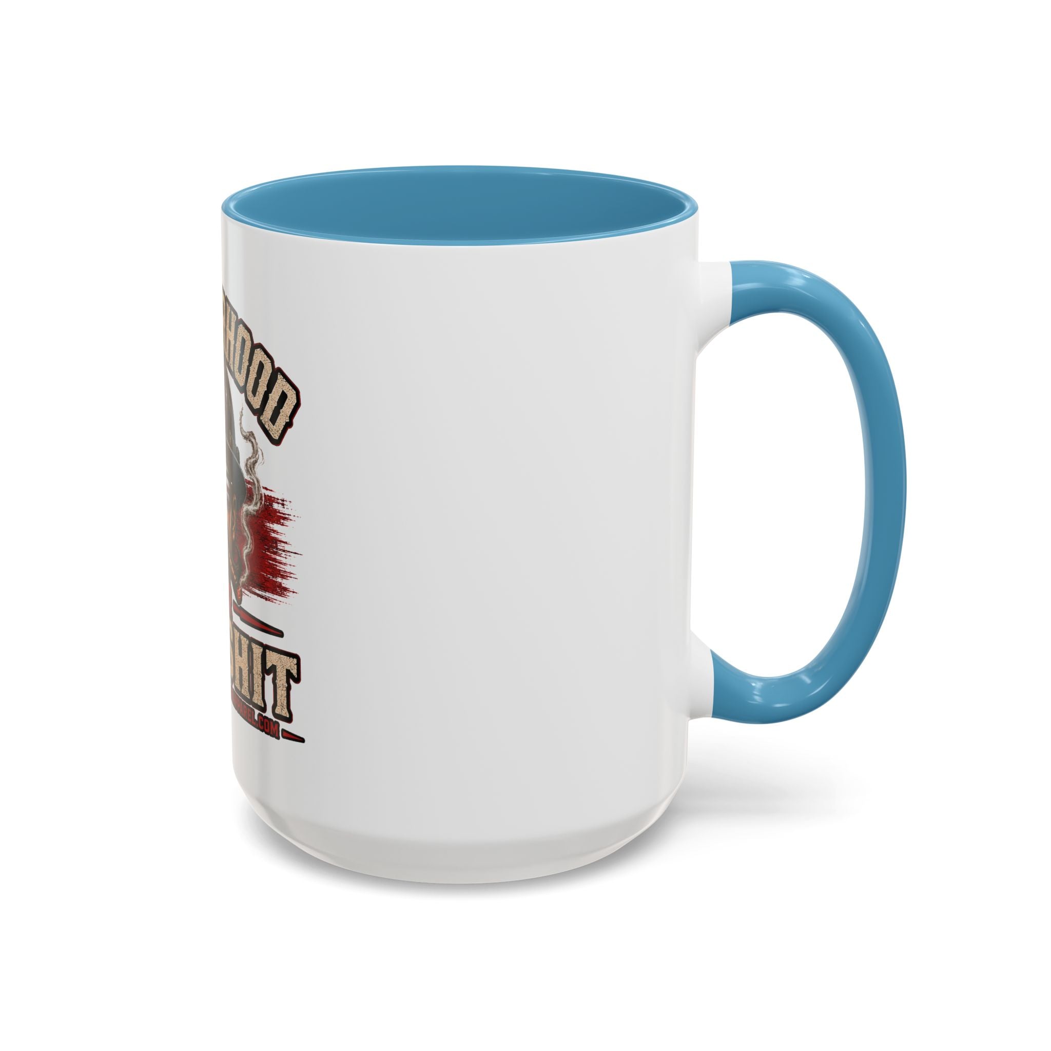 Brotherhood Over Bullshit Coffee Mug — Patriotic Firefighter Helmet Design