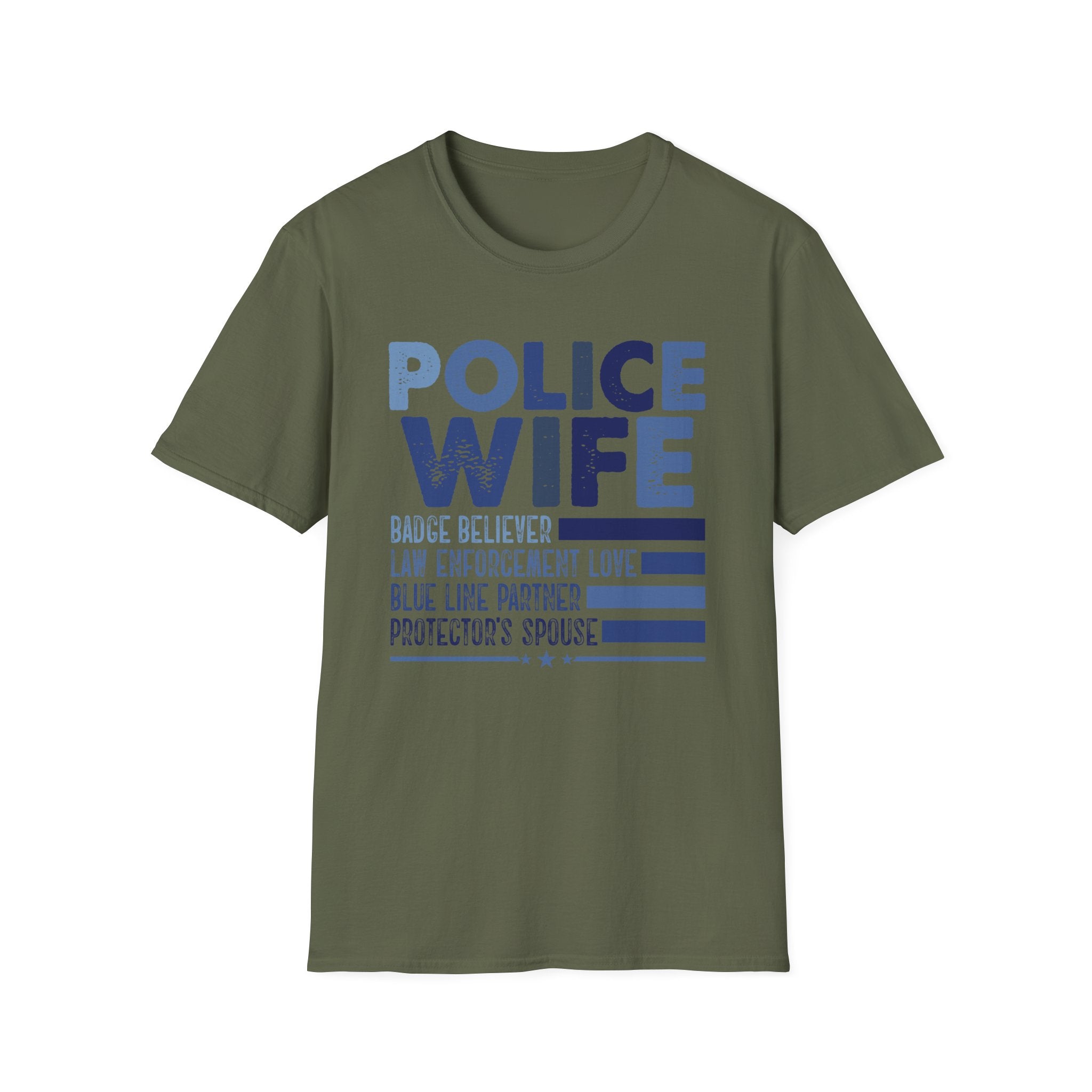 Police Wife T-Shirt — Supportive Thin Blue Line Tee for Law Enforcement Spouses