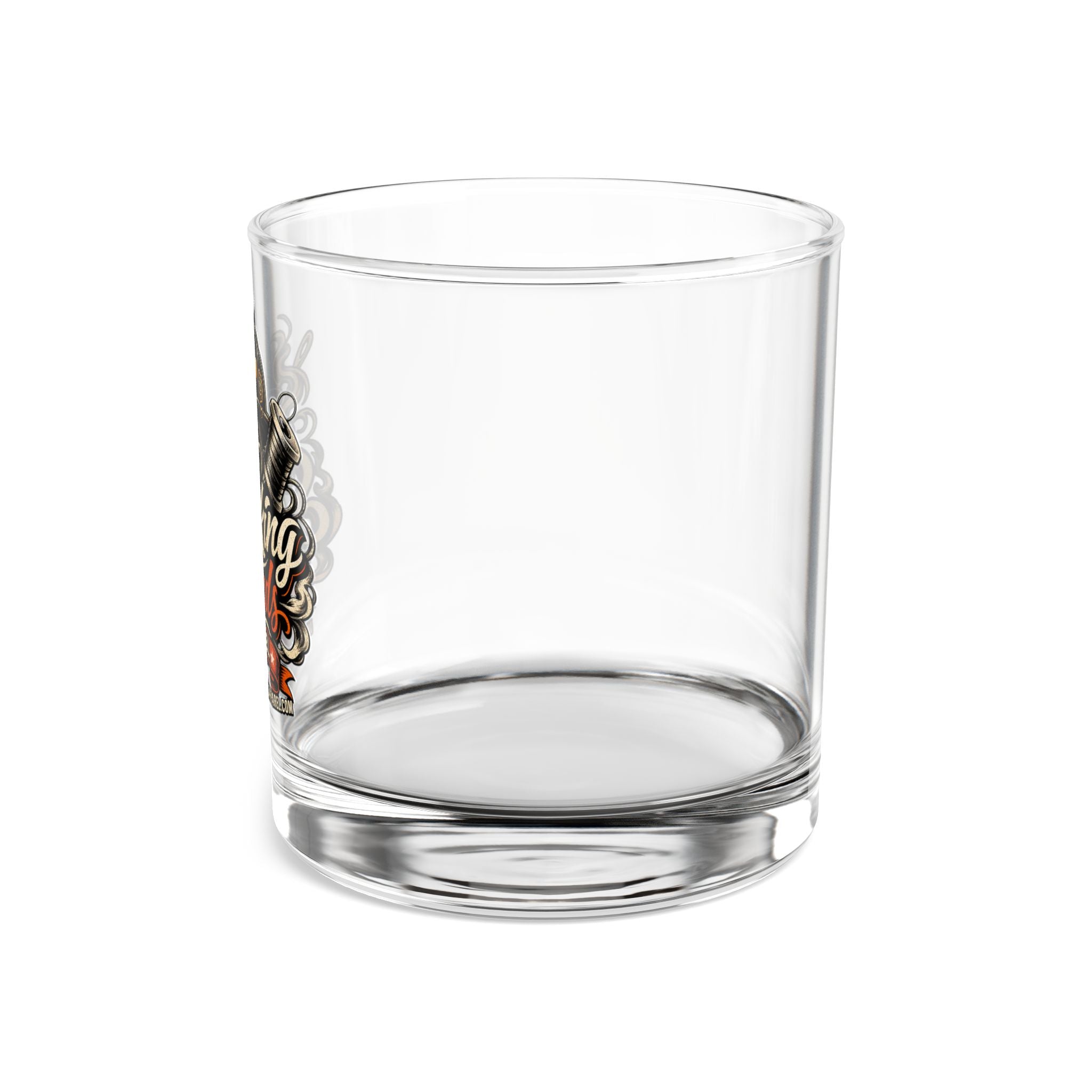 Smoking Threads Apparel Skull Logo Rocks Glass — 10 oz Whiskey Tumbler