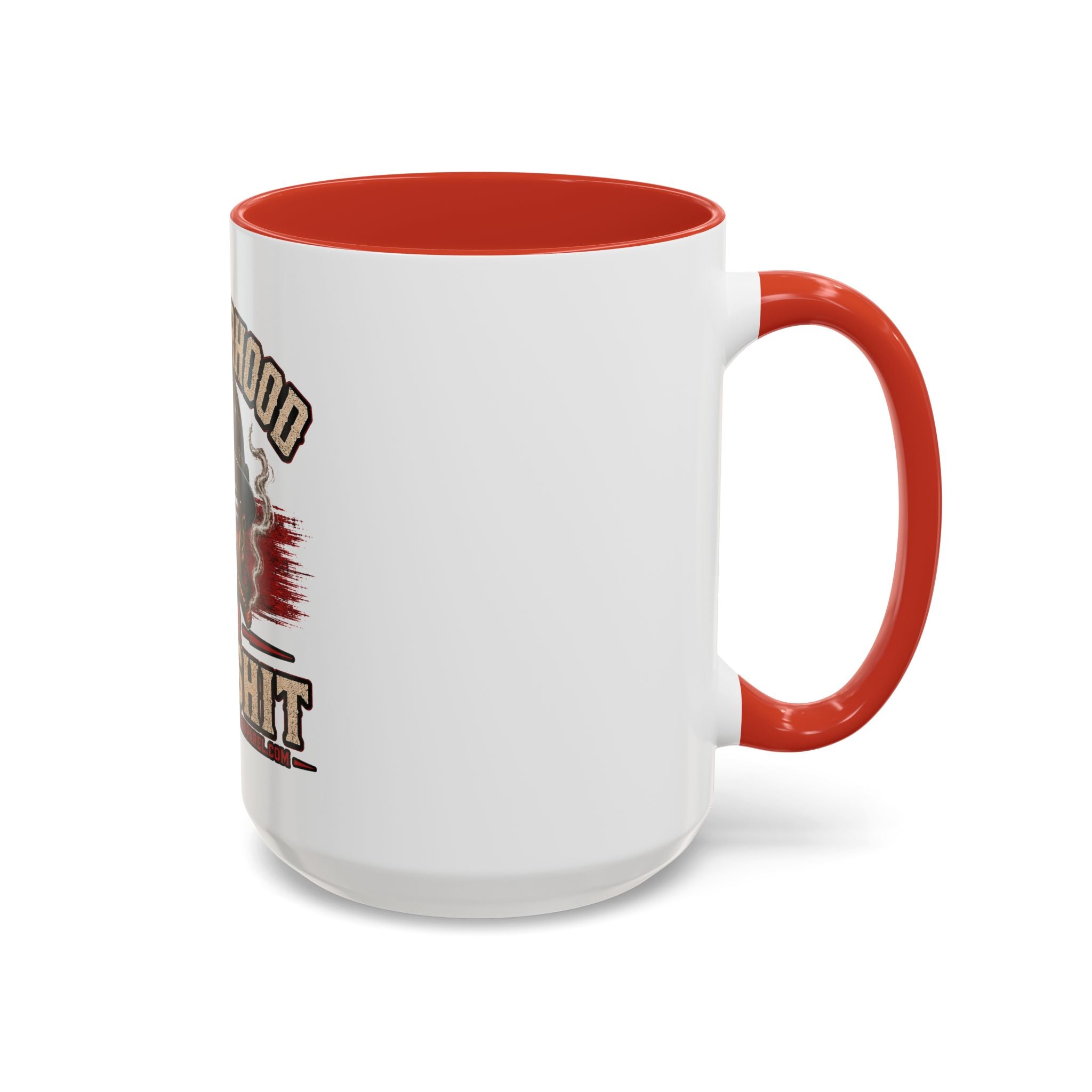 Brotherhood Over Bullshit Coffee Mug — Patriotic Firefighter Helmet Design