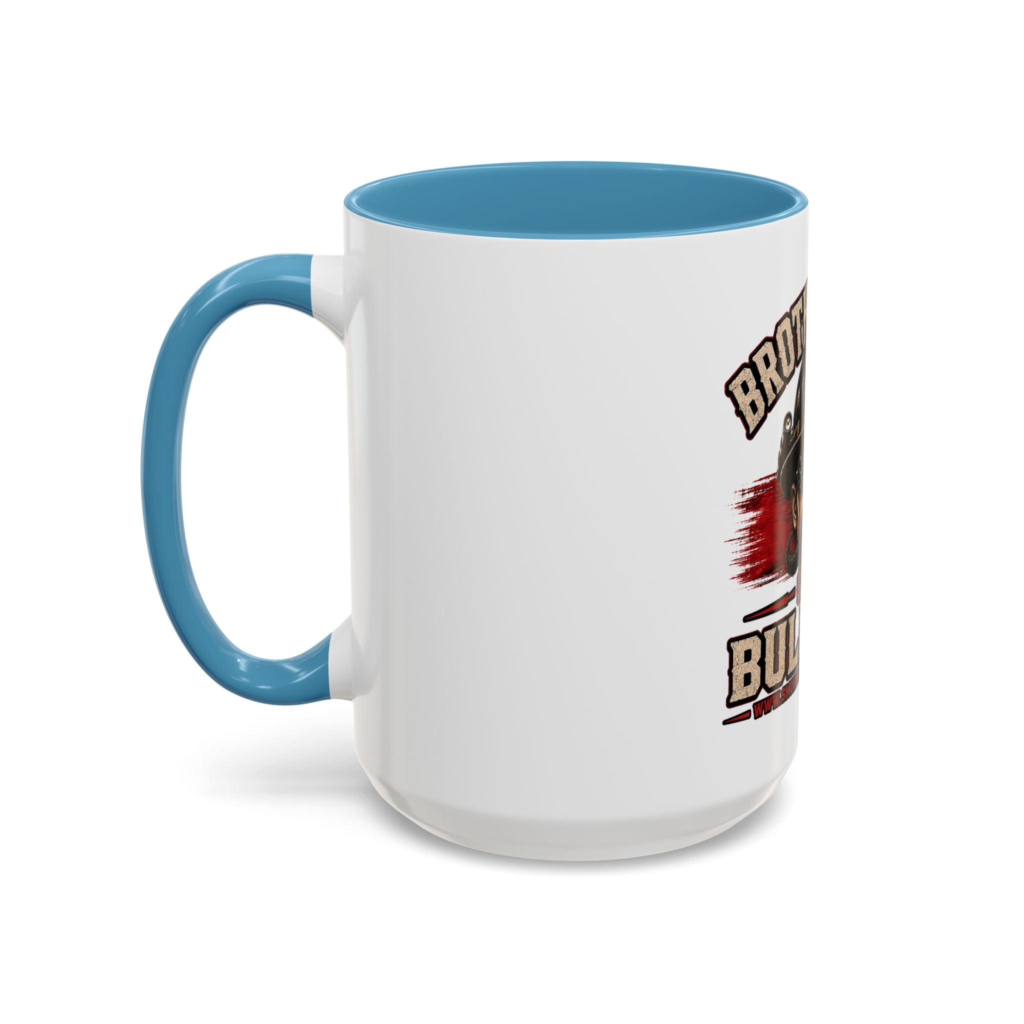 Brotherhood Over Bullshit Coffee Mug — Patriotic Firefighter Helmet Design