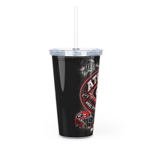 Athens Bulldogs Georgia Game Day Tumbler with Straw