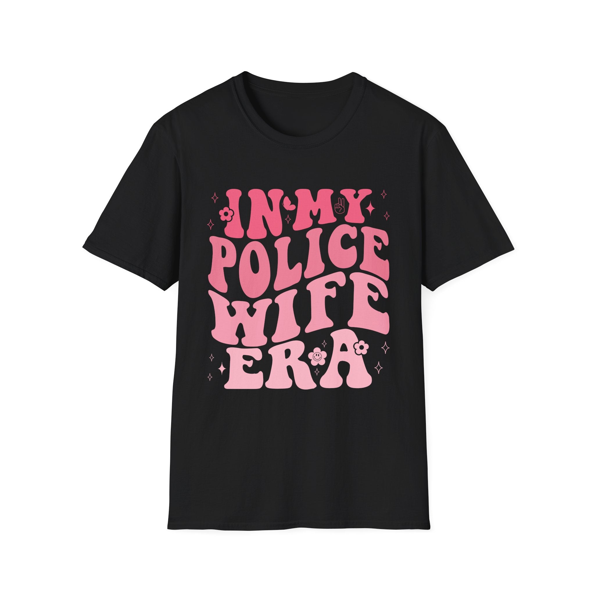 In My Police Wife Era T-Shirt — Retro Pink Feminine Graphic Tee