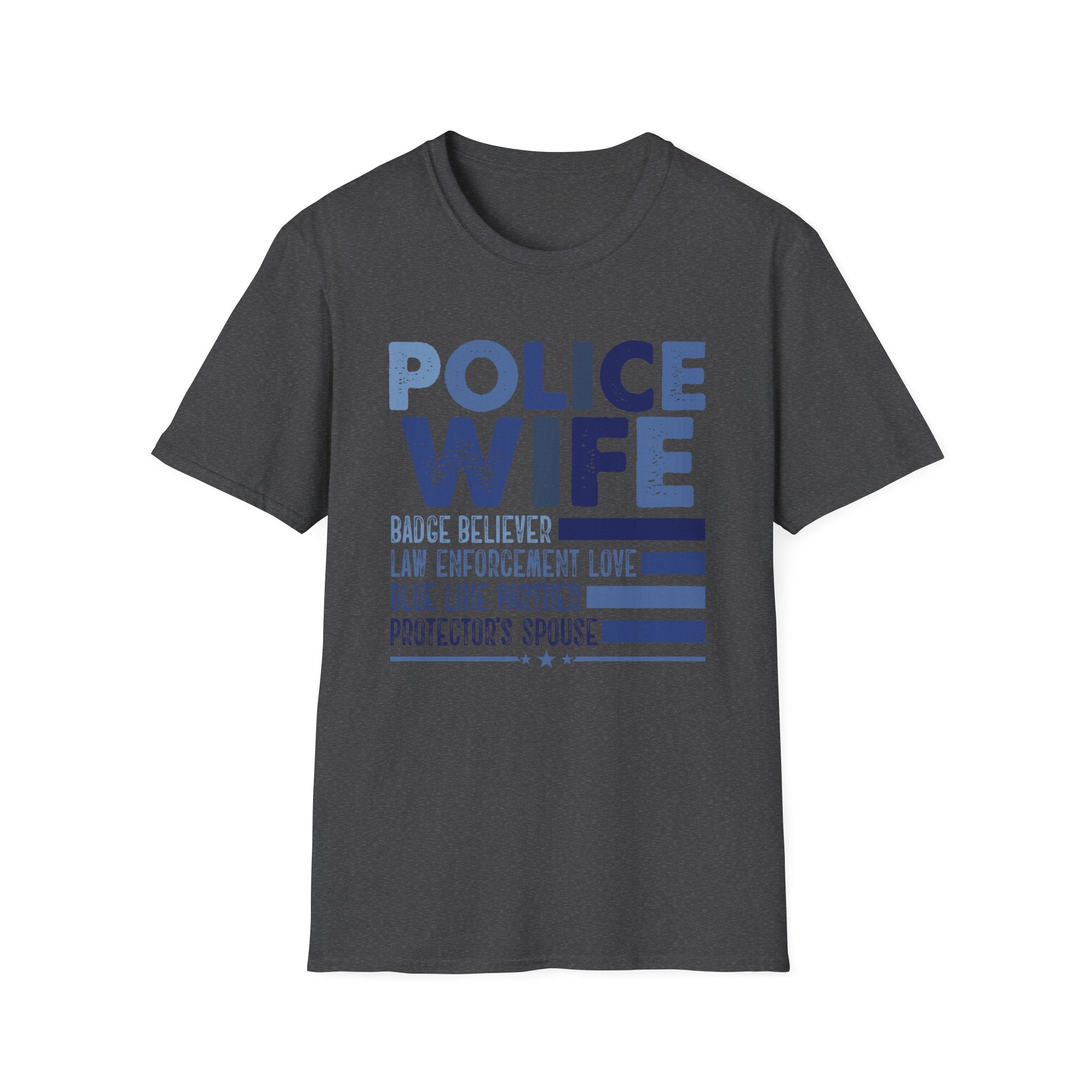 Police Wife T-Shirt — Supportive Thin Blue Line Tee for Law Enforcement Spouses