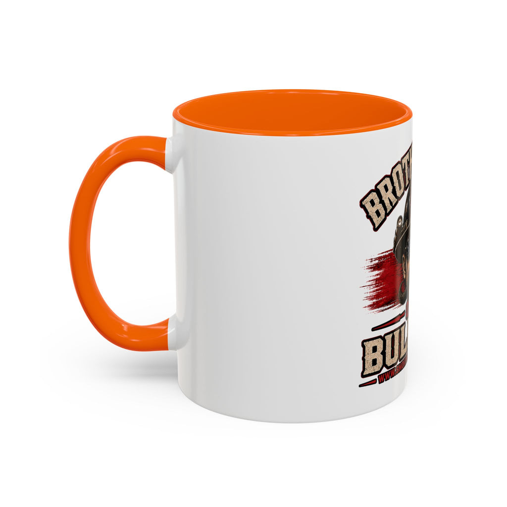 Brotherhood Over Bullshit Coffee Mug — Patriotic Firefighter Helmet Design