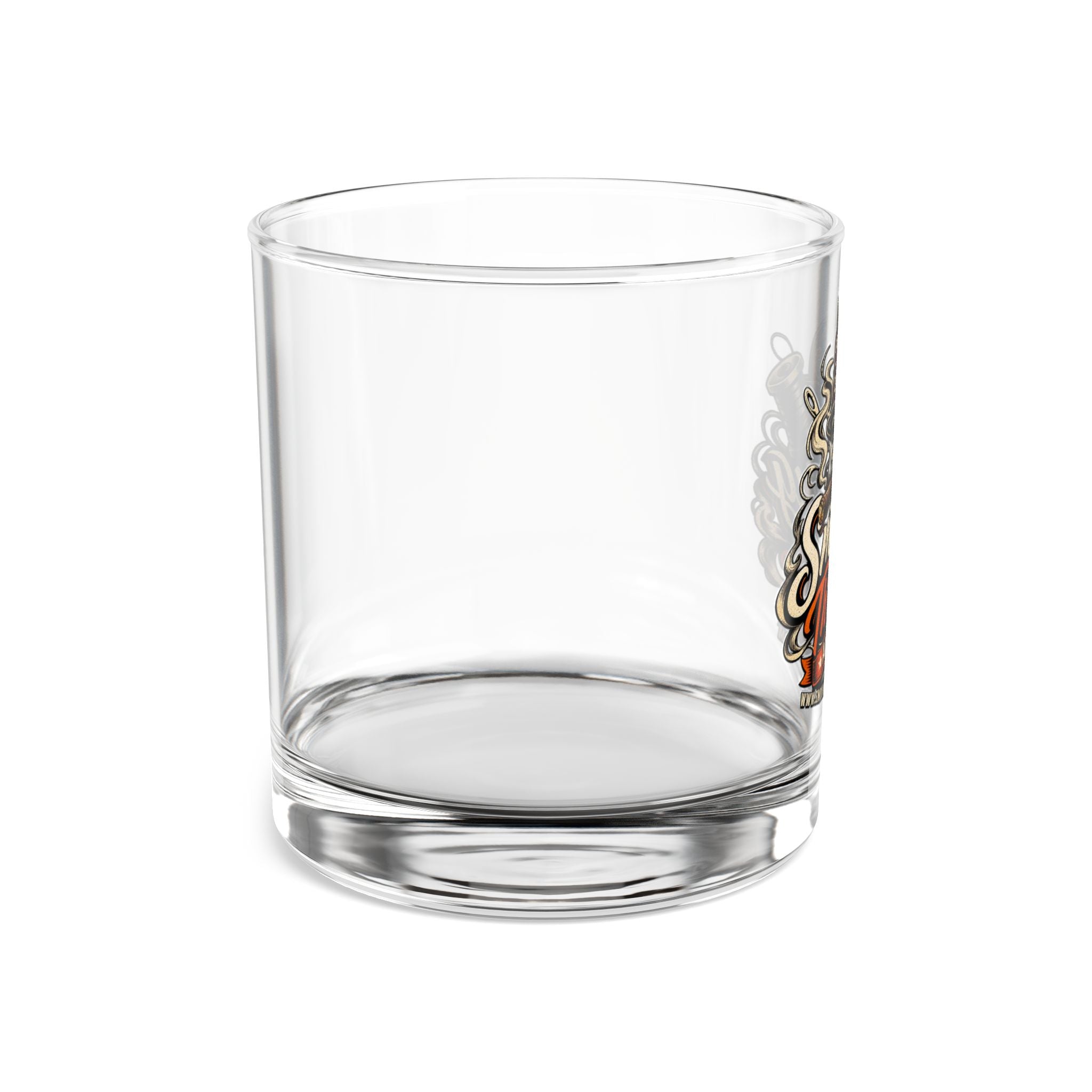 Smoking Threads Apparel Skull Logo Rocks Glass — 10 oz Whiskey Tumbler