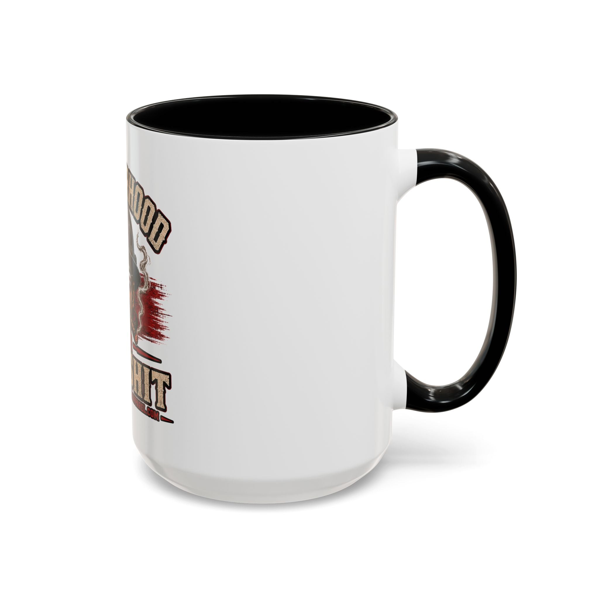 Brotherhood Over Bullshit Coffee Mug — Patriotic Firefighter Helmet Design