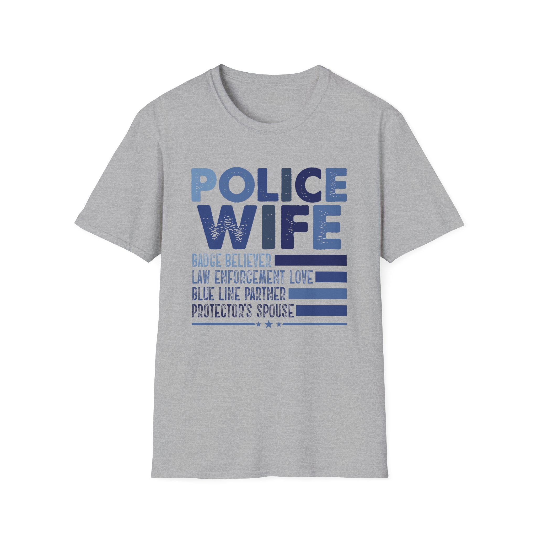 Police Wife T-Shirt — Supportive Thin Blue Line Tee for Law Enforcement Spouses
