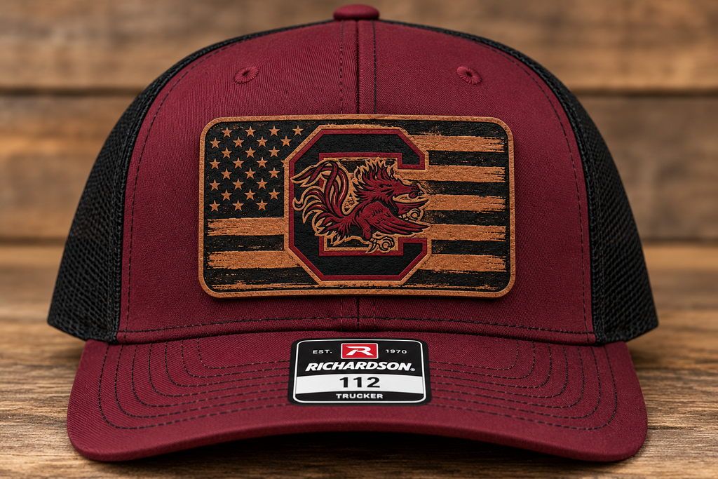 Collage Football Patch Hat