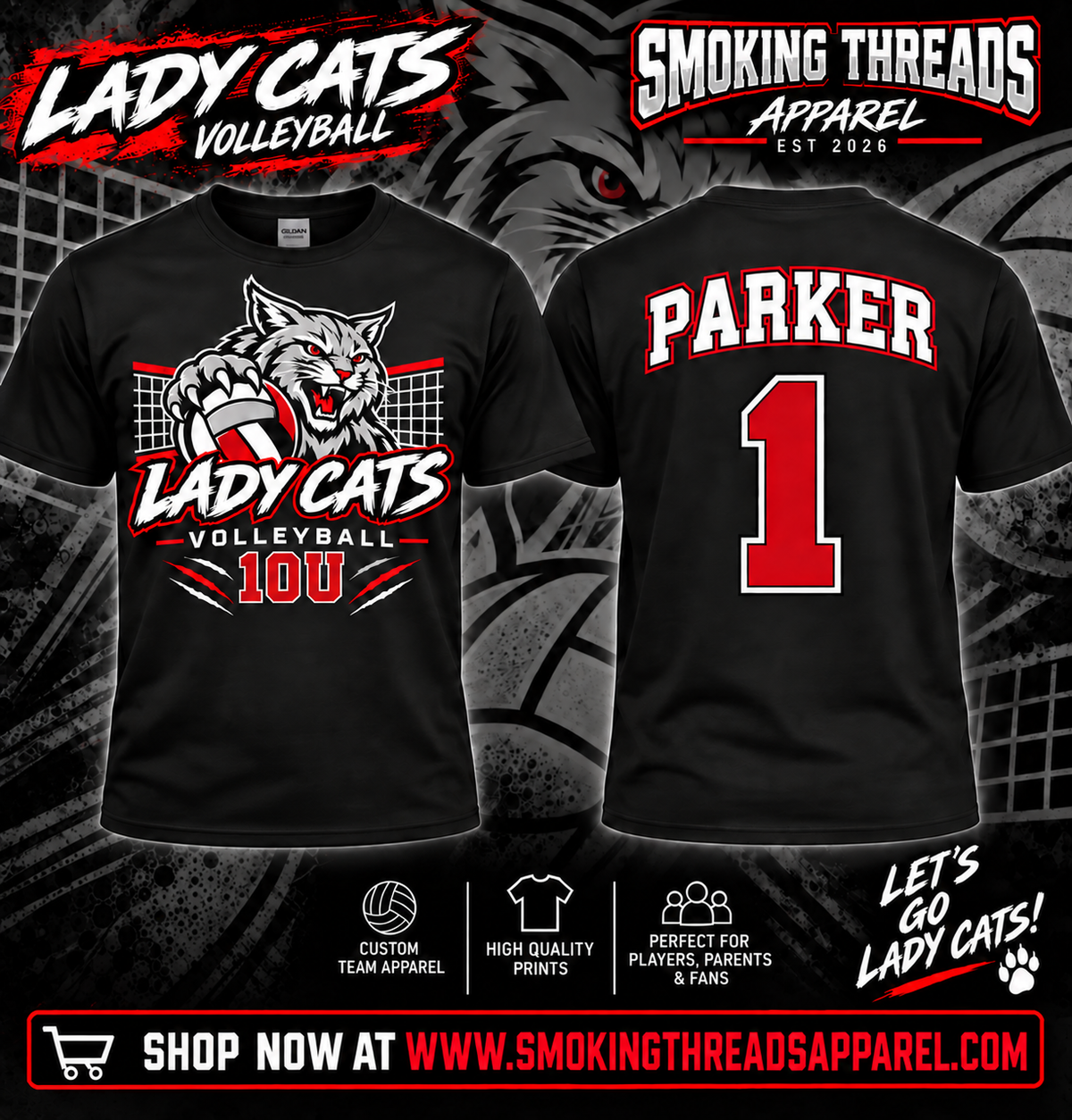 Lady Cats Volleyball 10U T-shirts  [Please Read Description]